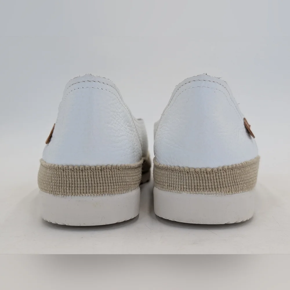 Verbenas Noelia Women Sz 10 Made in Spain Espadrilles White Leather